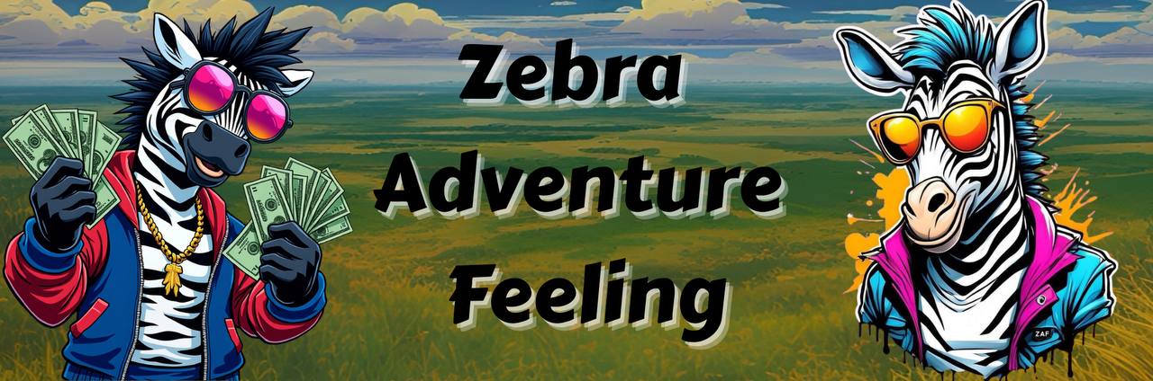 Zebra Adventure Feeling banner